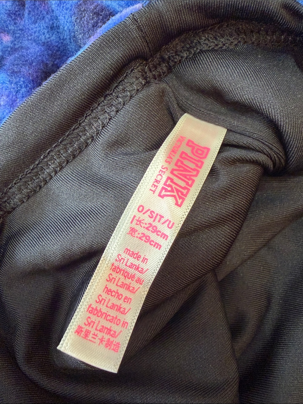 Victoria's Secret PINK Fleece Gaiter - Blue and Purple Tie-Dye - Picture 7 of 7